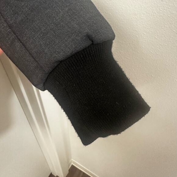 The Kooples Gray Down Jacket Lambskin Trim & Fur Hood, Small - Picture 5 of 13